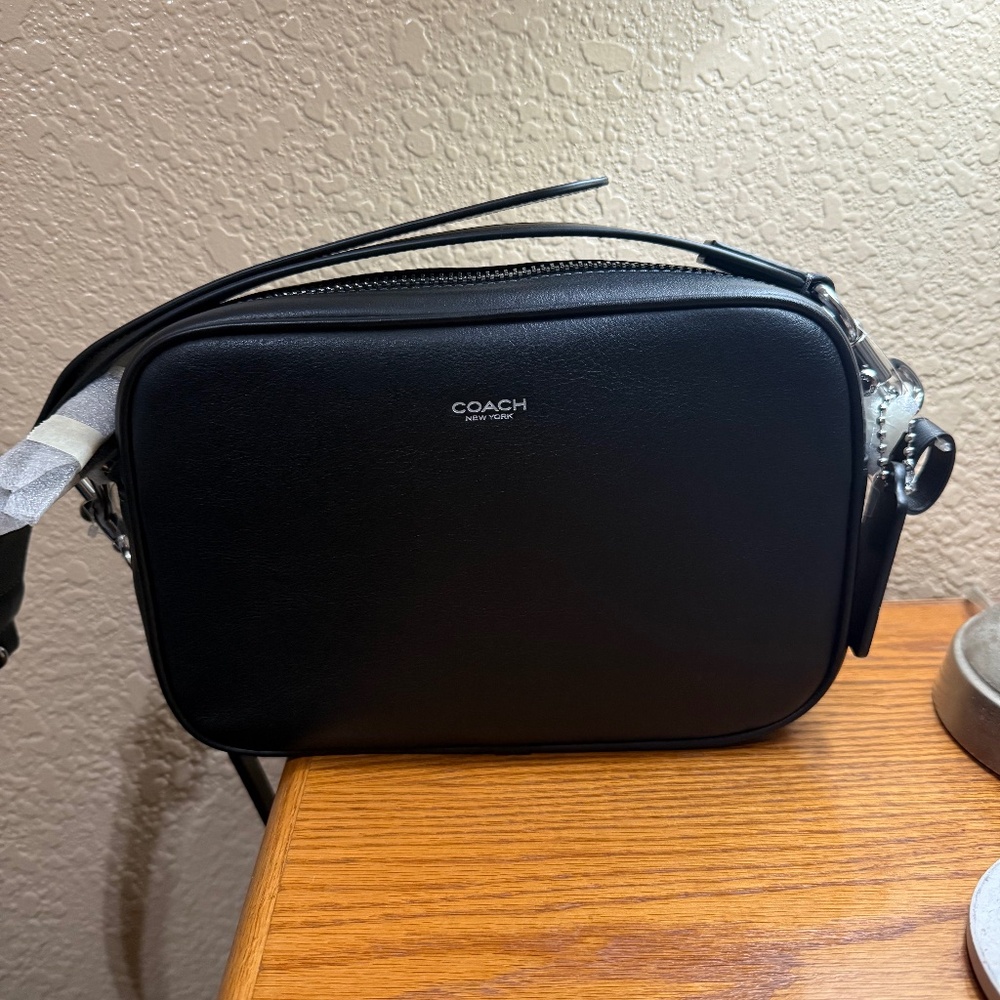 Coach Crossbody radio camera bag Natural full grain leather
